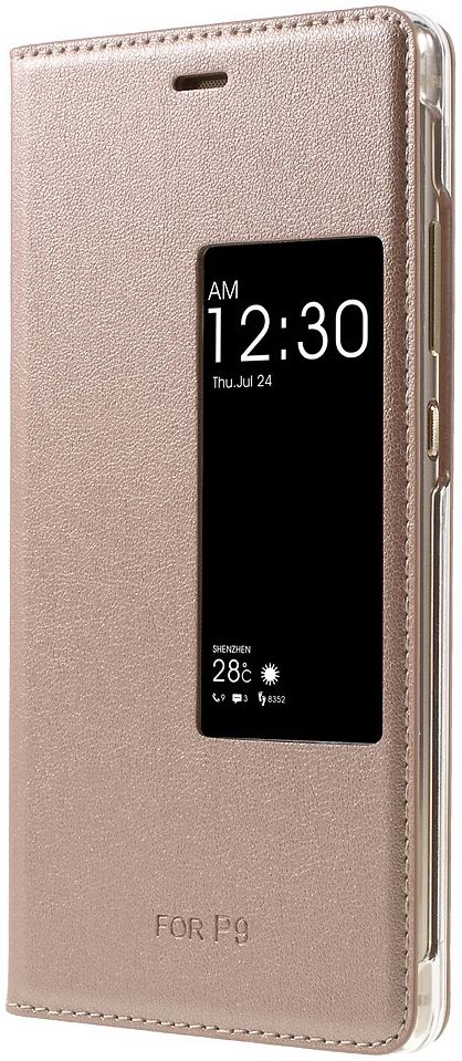 Huawei P9 Window View Hoesje Roze Goud afbeelding 1