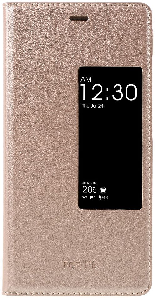 Huawei P9 Window View Hoesje Roze Goud afbeelding 5