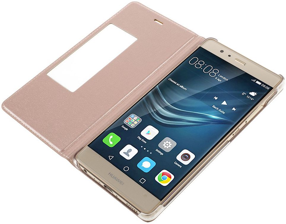 Huawei P9 Window View Hoesje Roze Goud afbeelding 6