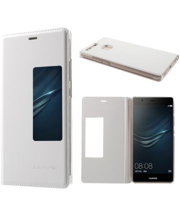 Huawei P9 Plus Window Flip Hoesje Wit Hoesjes