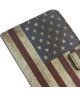 Motorola Moto G4 Wallet Case Hoesje met Print Amerikaanse vlag