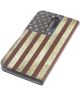 Motorola Moto G4 Wallet Case Hoesje met Print Amerikaanse vlag
