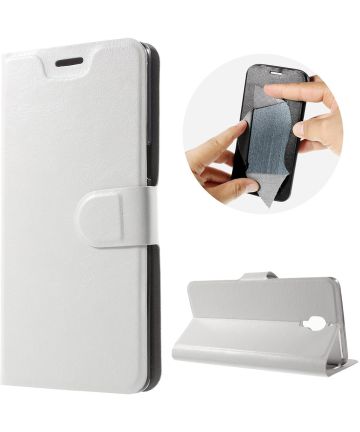 OnePlus 3T / 3 Hoes Flip Cover met kaarthouder wit Hoesjes