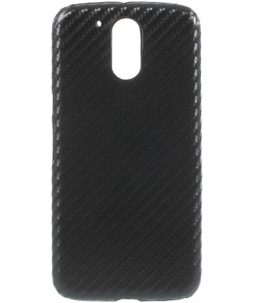 Carbon Motorola Moto G4 Hoesje Zwart Hoesjes