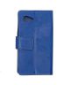 Sony Xperia E5 Lederen Flip Hoesje blauw