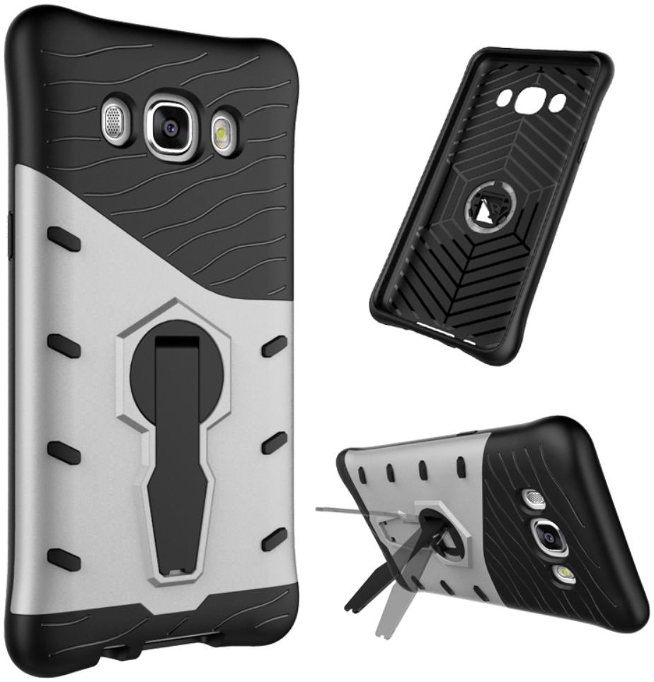 Samsung Galaxy J5 (2016) Kickstand Case Zilver afbeelding 1