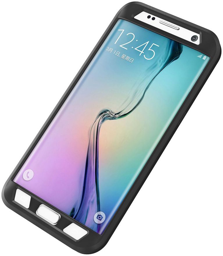 Samsung Galaxy S7 Edge Silicone Hoesje met Sport Armband Zwart afbeelding 4