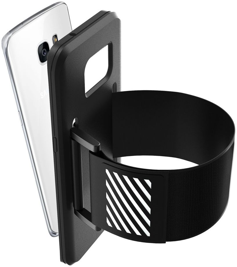 Samsung Galaxy S7 Edge Silicone Hoesje met Sport Armband Zwart afbeelding 5