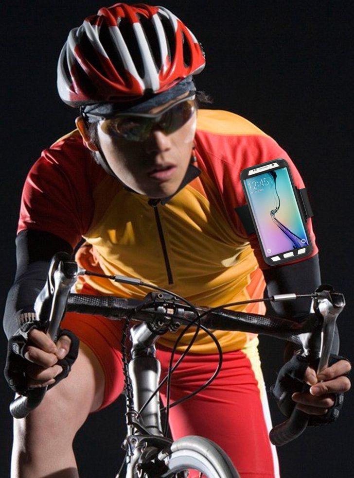 Samsung Galaxy S7 Edge Silicone Hoesje met Sport Armband Zwart afbeelding 9