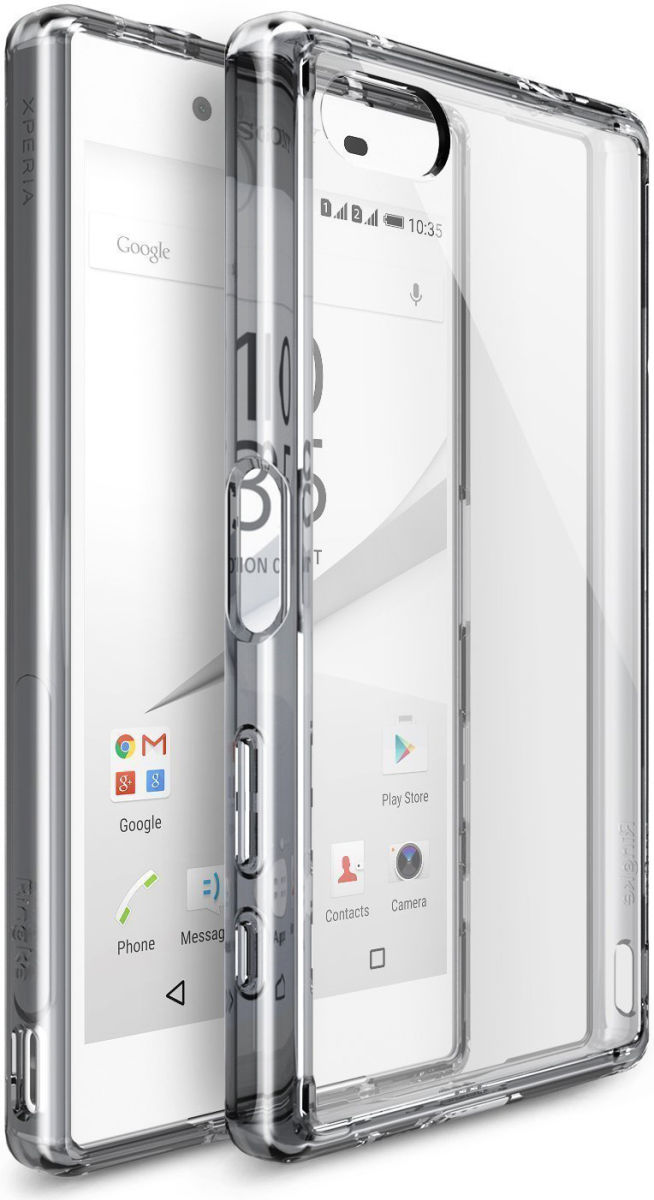 Ringke Fusion Sony Xperia Z5 Compact Hoesje Doorzichtig Smoke Black afbeelding 1