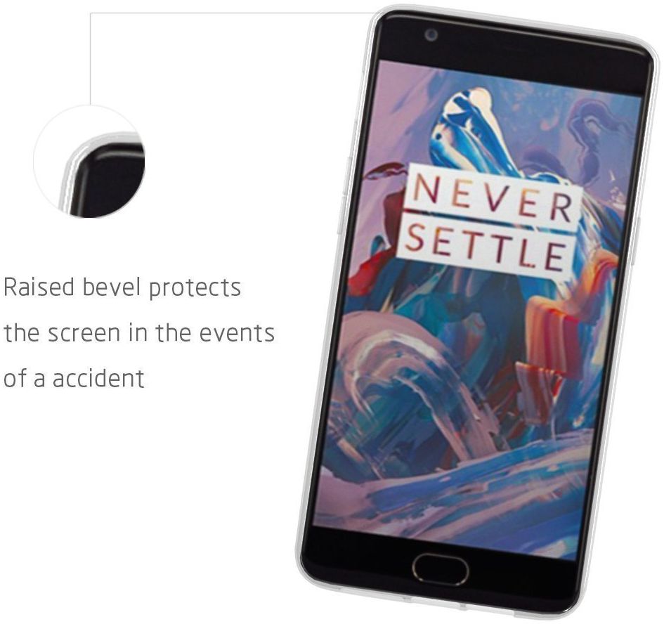 Transparant OnePlus 3T / 3 backcover TPU hoesje afbeelding 3