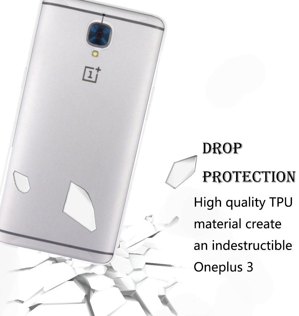 Transparant OnePlus 3T / 3 backcover TPU hoesje afbeelding 4