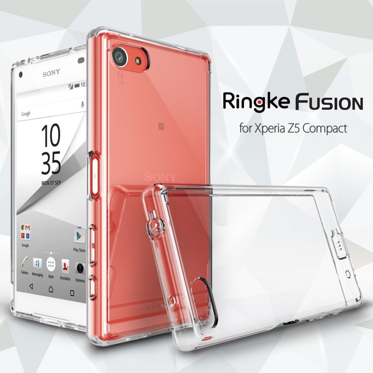 Ringke Fusion Sony Xperia Z5 Compact Hoesje Doorzichtig Crystal View afbeelding 3