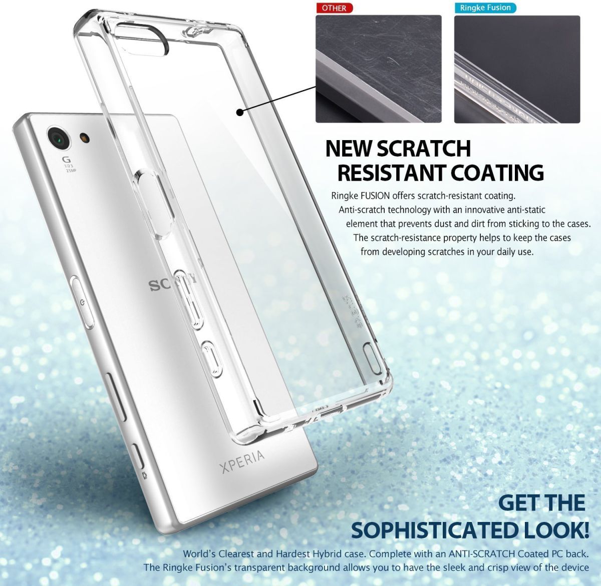 Ringke Fusion Sony Xperia Z5 Compact Hoesje Doorzichtig Crystal View afbeelding 4