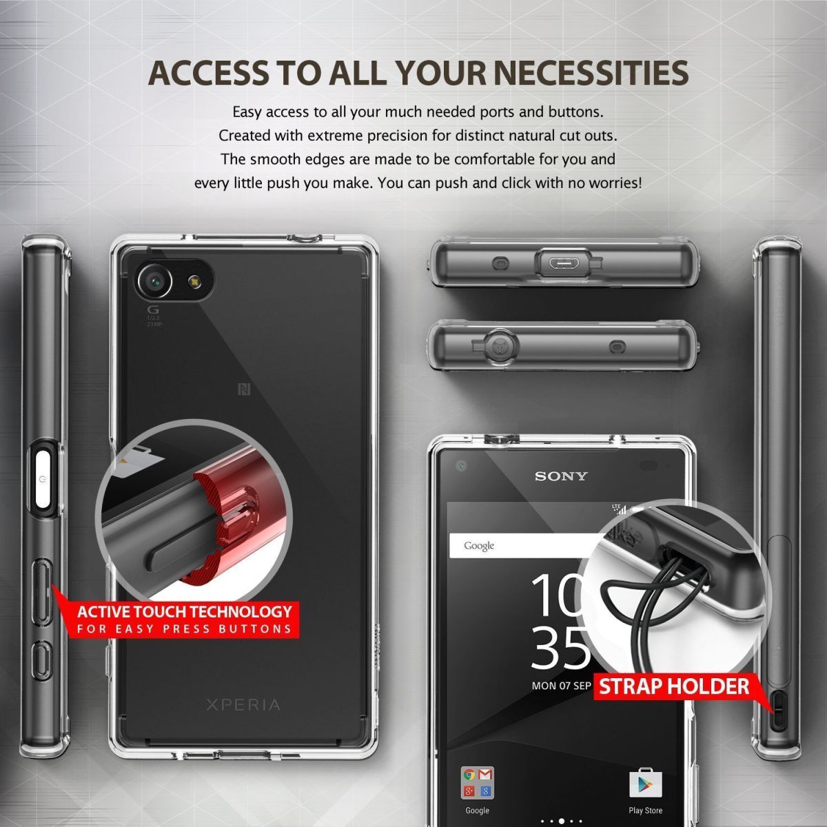 Ringke Fusion Sony Xperia Z5 Compact Hoesje Doorzichtig Crystal View afbeelding 5