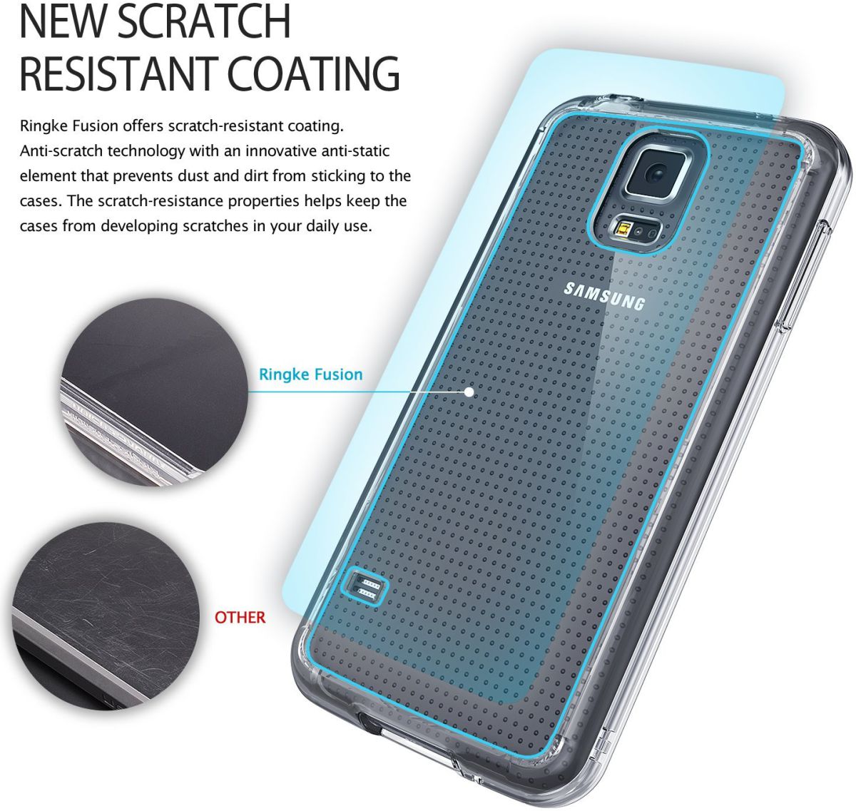 Ringke Fusion Samsung Galaxy S5 (Neo) hoesje doorzichtig Blauw afbeelding 3