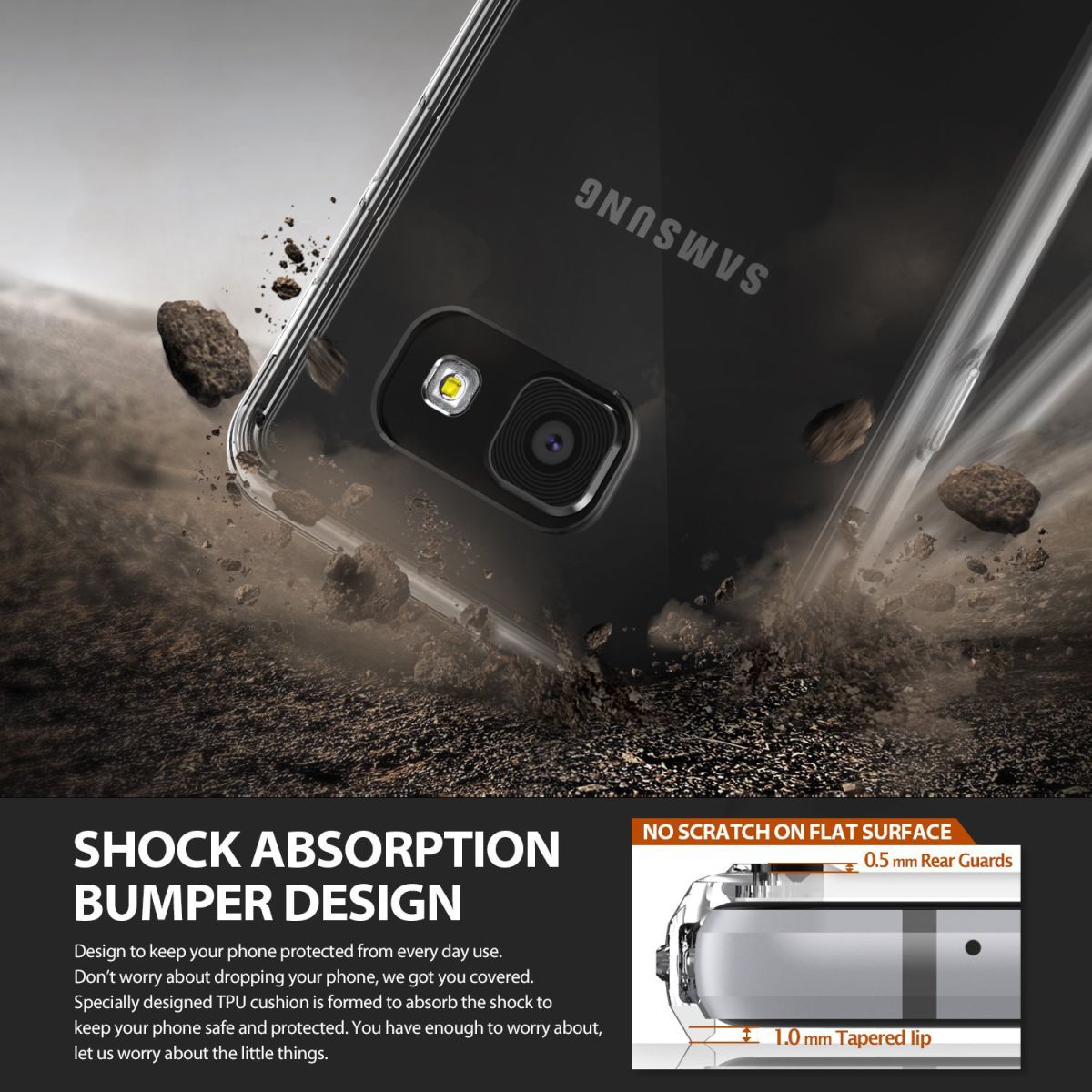 Ringke Fusion Samsung Galaxy A3 (2016) Hoesje Doorzichtig Rose Gold afbeelding 5