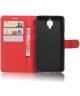 OnePlus 3T / 3 hoesje met kaarthouder rood