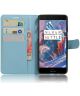 OnePlus 3T / 3 hoesje met kaarthouder blauw