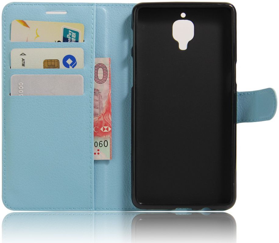 OnePlus 3T / 3 hoesje met kaarthouder blauw afbeelding 4