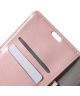 Samsung Galaxy A7 Lederen Portemonnee Hoesje Roze