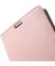 Samsung Galaxy A7 Lederen Portemonnee Hoesje Roze