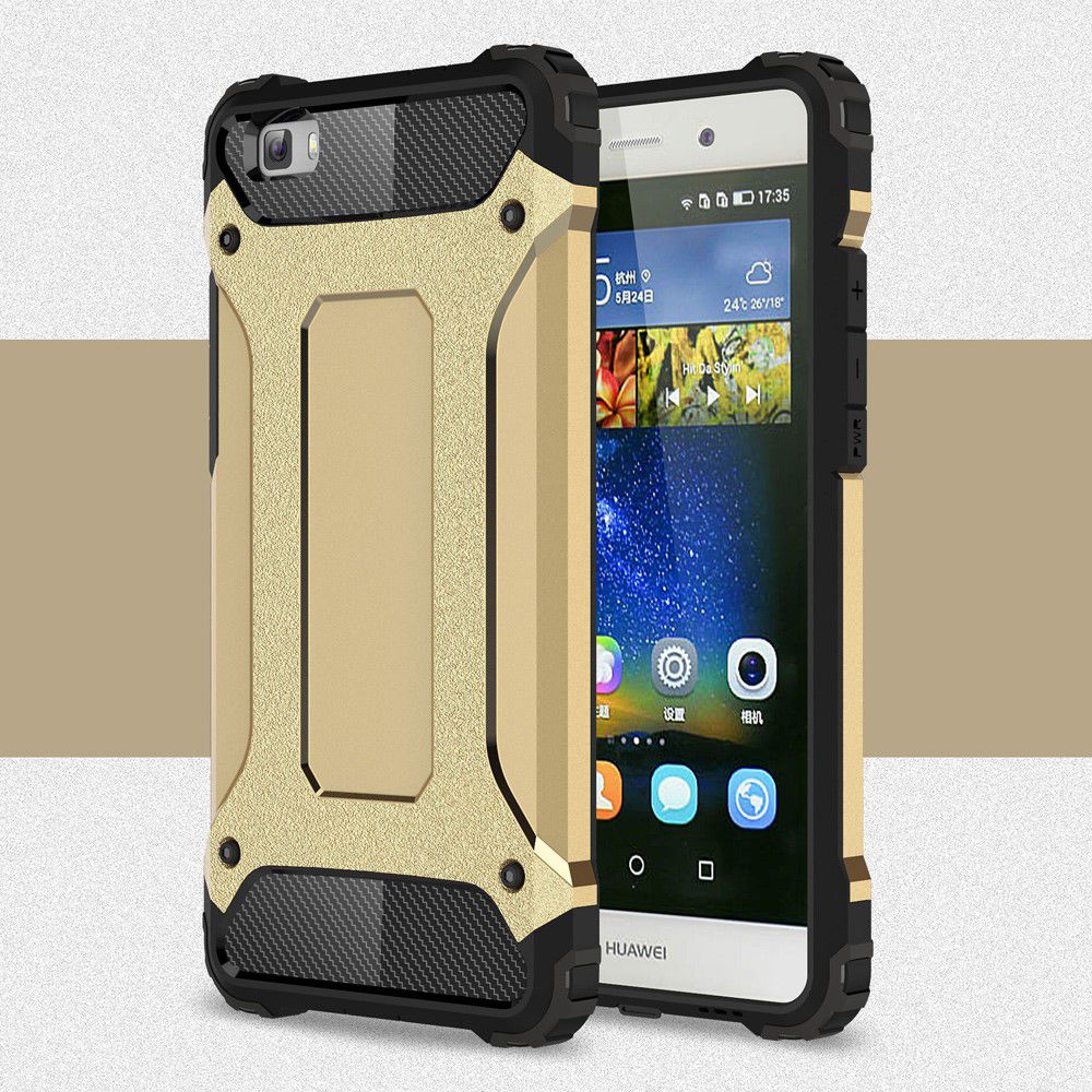 Hybride Huawei Ascend P8 Lite Hoesje Goud afbeelding 3