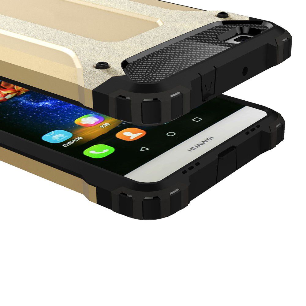 Hybride Huawei Ascend P8 Lite Hoesje Goud afbeelding 5