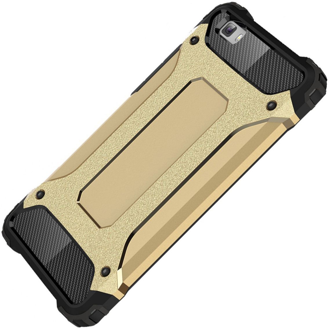 Hybride Huawei Ascend P8 Lite Hoesje Goud afbeelding 2