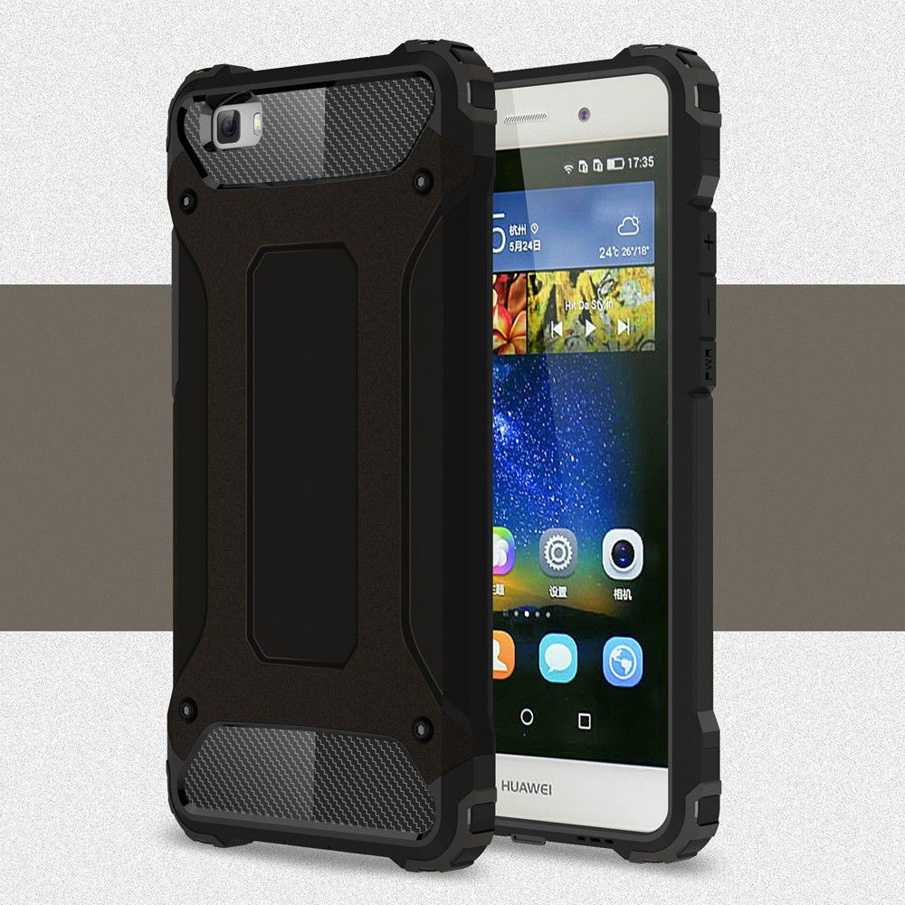 Hybride Huawei Ascend P8 Lite Hoesje Zwart afbeelding 5