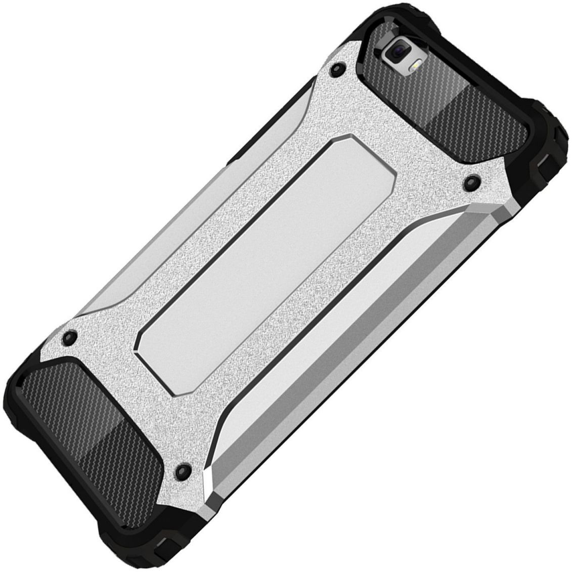 Hybride Huawei Ascend P8 Lite Hoesje Grijs afbeelding 2