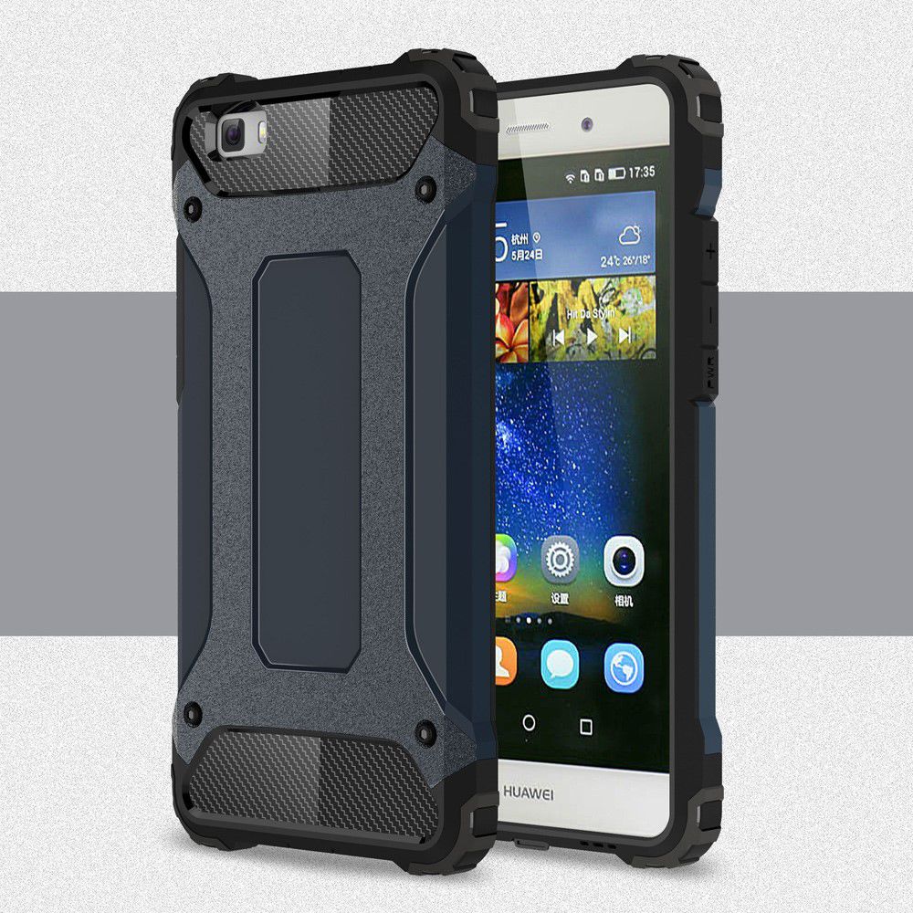 Hybride Huawei Ascend P8 Lite Hoesje Donker Blauw afbeelding 3