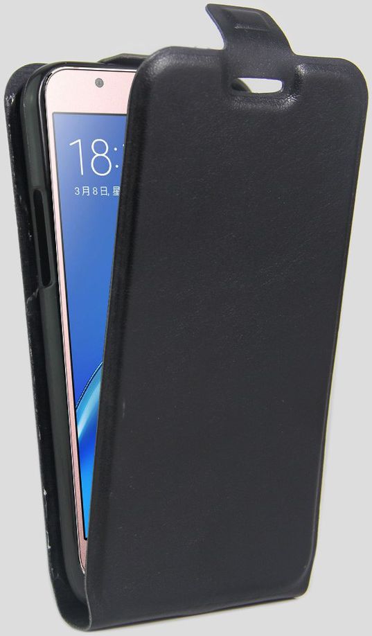 Samsung Galaxy J5 (2016) Vertical Wallet Flip Case Zwart afbeelding 1