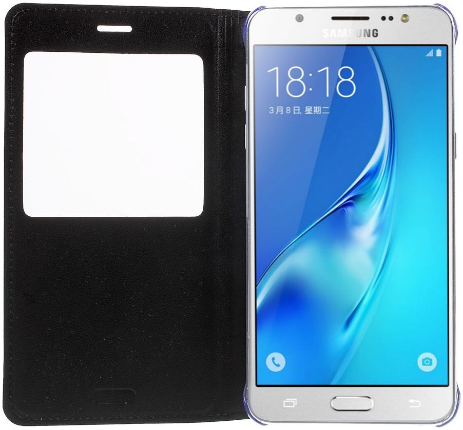 Samsung Galaxy J5 (2016) Window View Flip Hoesje Zwart afbeelding 2