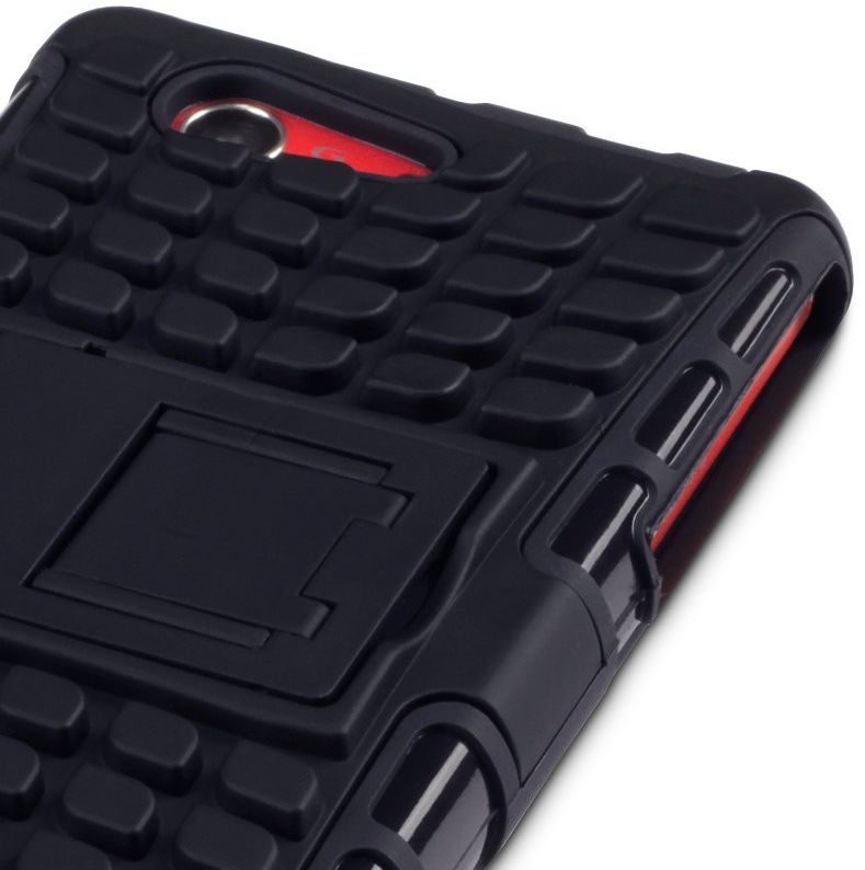 Sony Xperia Z3 Compact Antislip Back Cover Hoesje Zwart afbeelding 8
