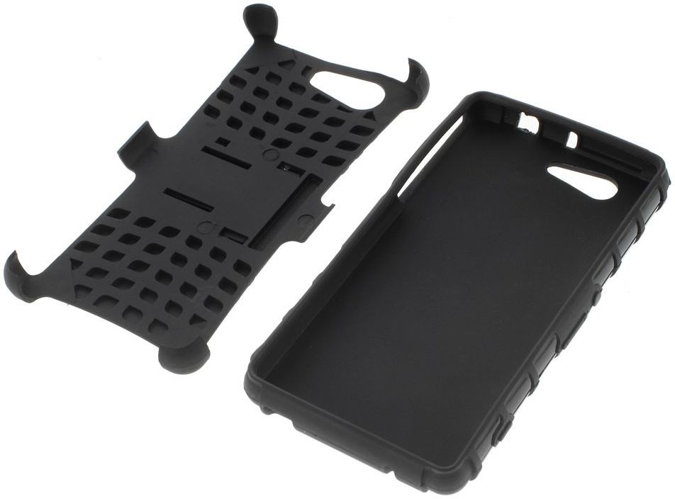 Sony Xperia Z3 Compact Antislip Back Cover Hoesje Zwart afbeelding 9