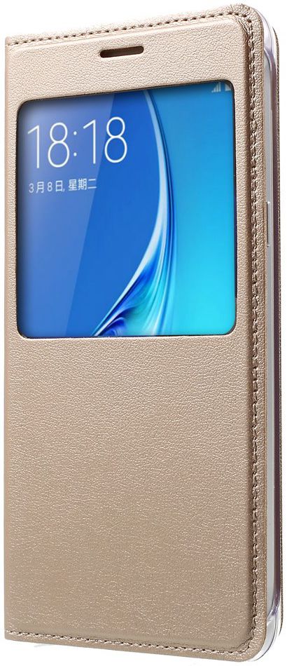 Samsung Galaxy J5 (2016) Window View Flip Hoesje Goud afbeelding 1