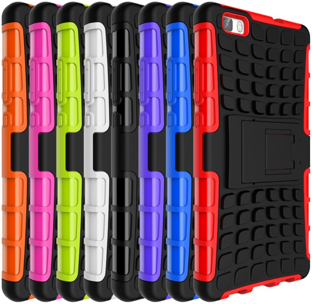 Huawei Ascend P8 Lite Achterkant Hoesje Rood afbeelding 10