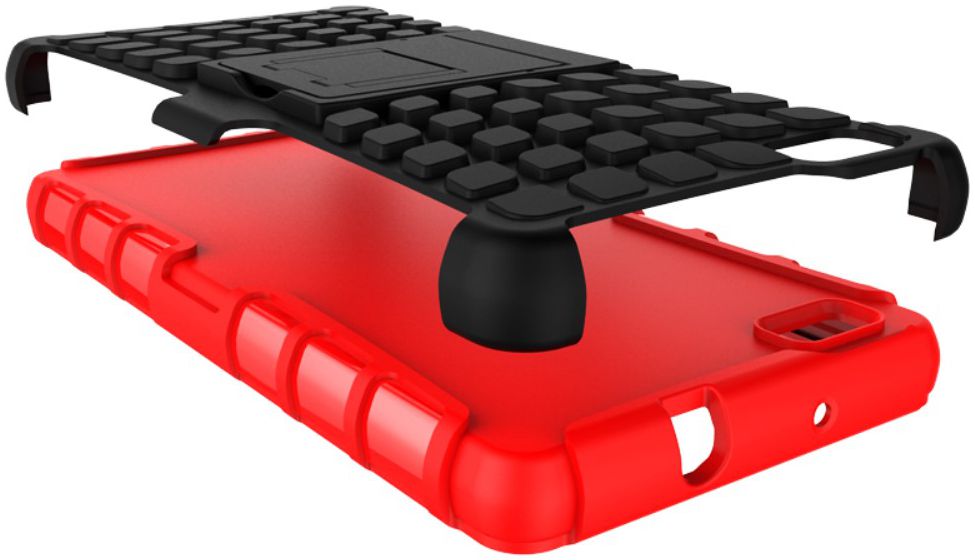 Huawei Ascend P8 Lite Achterkant Hoesje Rood afbeelding 5