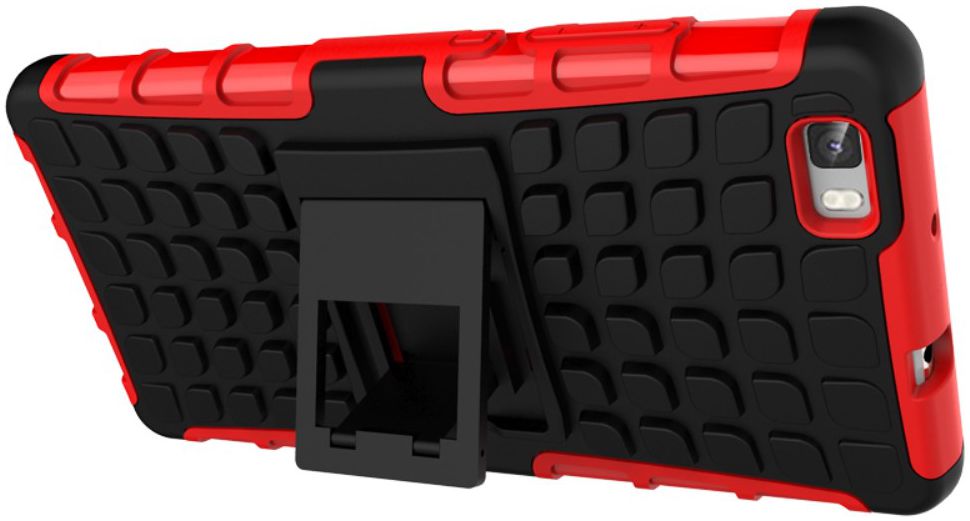 Huawei Ascend P8 Lite Achterkant Hoesje Rood afbeelding 6