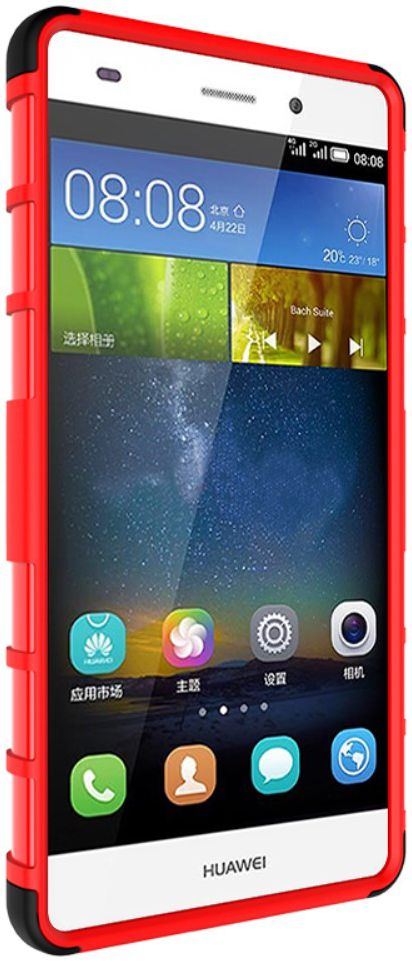 Huawei Ascend P8 Lite Achterkant Hoesje Rood afbeelding 9