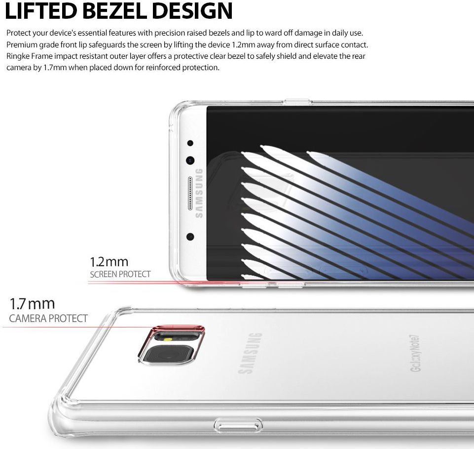 Ringke Fusion Samsung Galaxy Note 7 Hoesje Doorzichtig Crystal View afbeelding 4