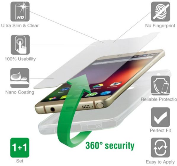 4smarts Tempered Glass TPU Hoesje Samsung Galaxy A5 (2016) Transparant afbeelding 4