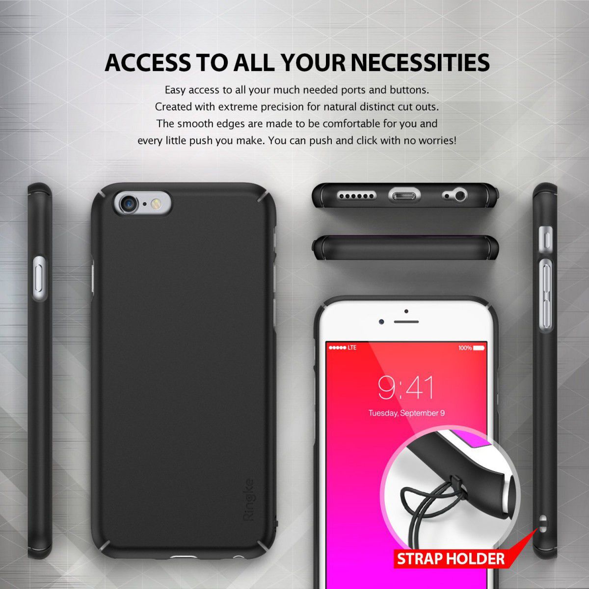 Ringke Slim Hoesje Apple iPhone 6S Zwart afbeelding 2