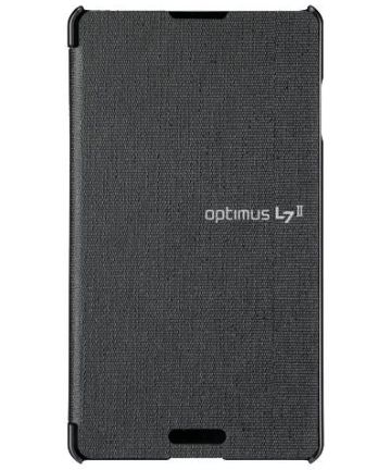 LG Optimus L7 II Folio Case Titanium Zilver Hoesjes