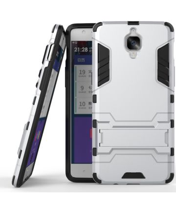 Hybride OnePlus 3T / 3 Back Cover Zilver Hoesjes