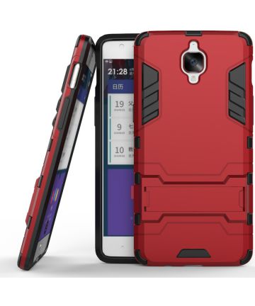 Hybride OnePlus 3T / 3 Back Cover Rood Hoesjes