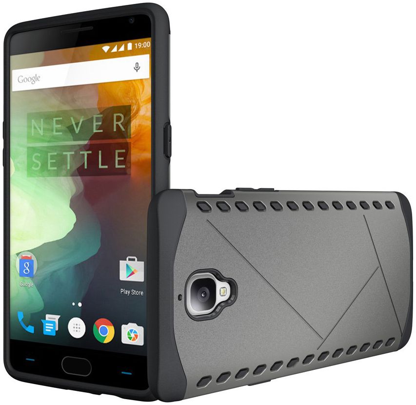 OnePlus 3T / 3 Tough Shield 2 in 1 Hoesje Grijs afbeelding 4