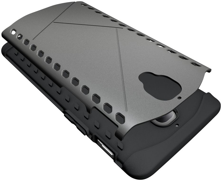 OnePlus 3T / 3 Tough Shield 2 in 1 Hoesje Grijs afbeelding 6