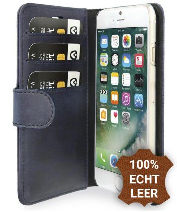 Valenta Classic Luxe iPhone 8/7/6S/6 Hoesje Leer Bookcase Blauw Hoesjes